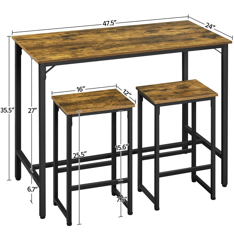 Alexiah 24'' Bar Cabinet, Rustic Brown