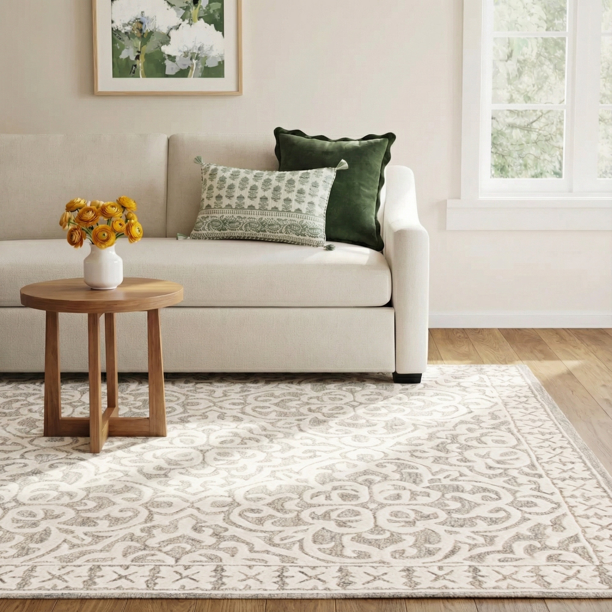 Aude Handmade Wool Rug, Rectangle 8' x 10'