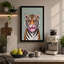 Tiger's Playful Gaze Modern - Print-136776318-136776319