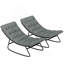 Chaises berçantes d'extérieur avec coussins épais, 2 pièces Outsunny