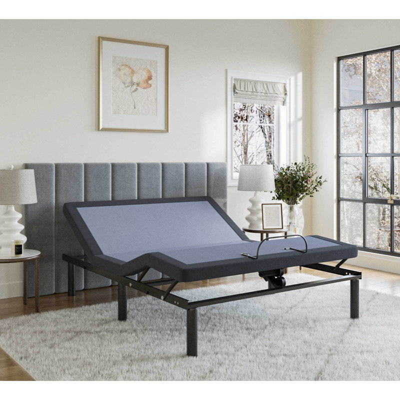 5 Adjustable Bed Base With Massage And Head And Foot Position Adjustments, King