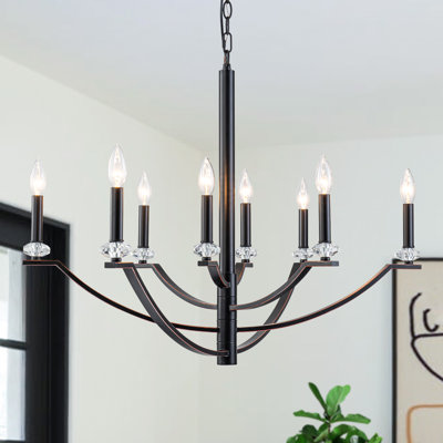 Lustre à bras rotatif 8 lumières DIY Shape