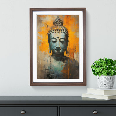 Buddha Gestural Art - Framed Print