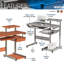 Bureau d'ordinateur complet, grain de bois