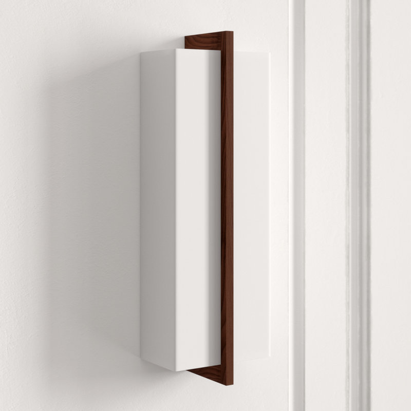 Via LED Dimmable Flush Mount Sconce, Dark Stained Walnut, 3500, 277 V