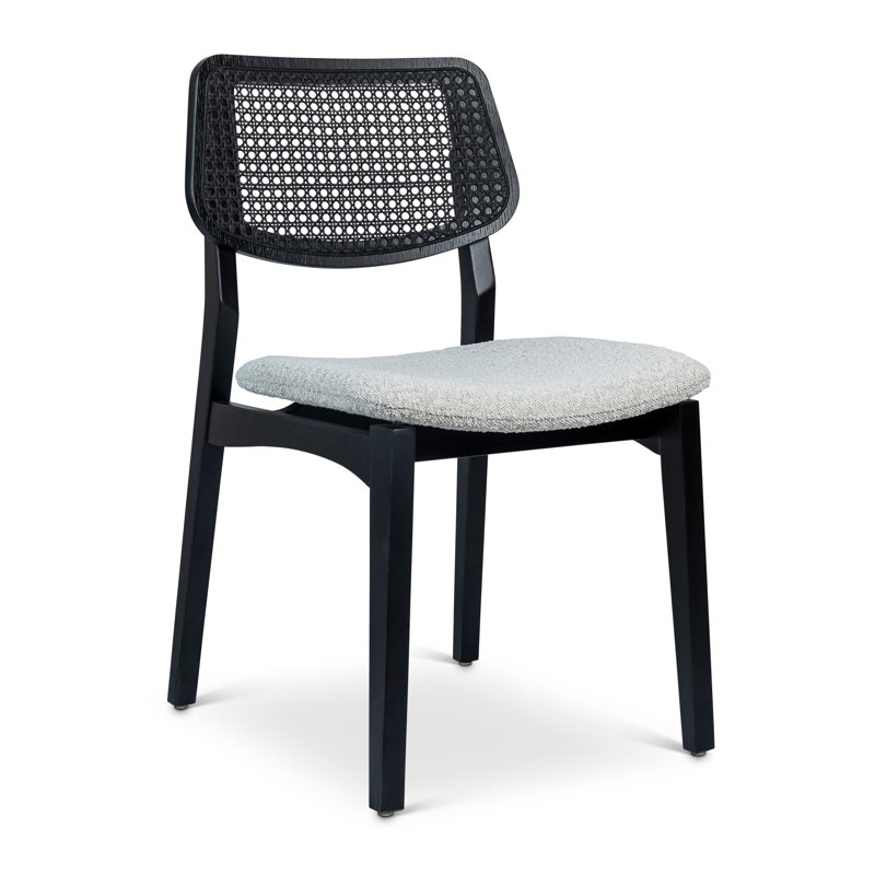 Chaise Adalay Cane, Glacis artisanal / cadre Ebano