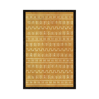 Rust Mustard Aztec Pattern 1 Piece Painting on Canvas