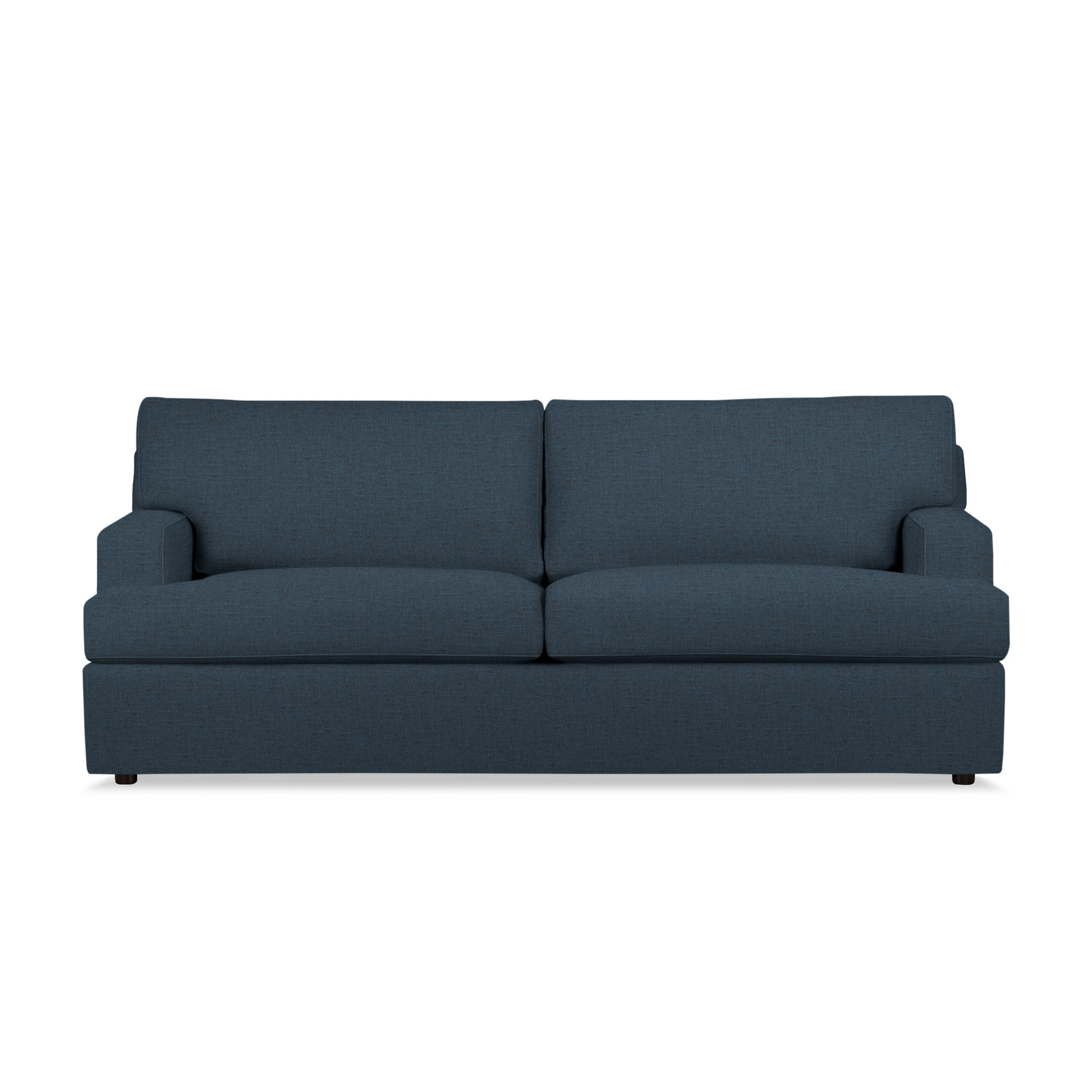 Cleo 84" Upholstered Custom Sleeper Sofa, Zuma Navy Textured Linen