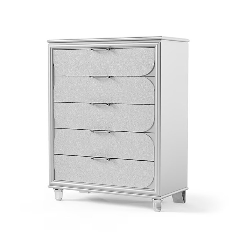 Commode contemporaine Sheridan, argent
