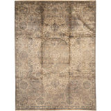 Hand-Knotted High-Quality Beige Area Rug