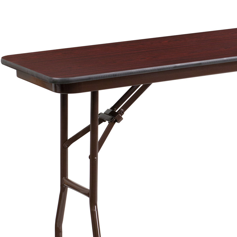 Table de formation rectangulaire pliante en acajou à haute pression 18 po x 60 po Wofford, H 30 po x L 72 po x l 18 po