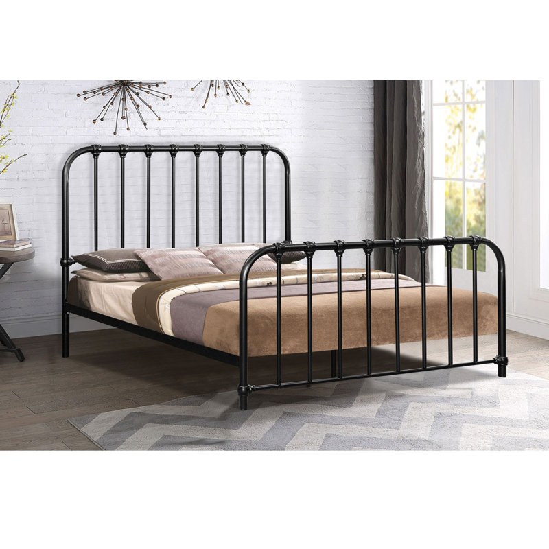 Brylee Metal Bed, Black, Kingsize (5')
