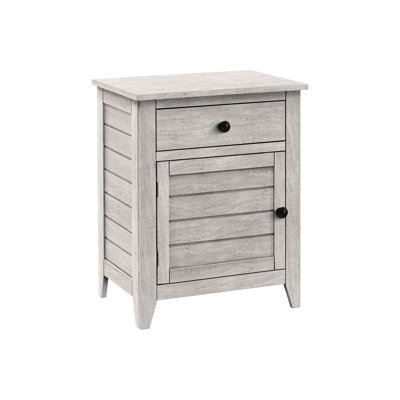 Accent Table With Grey Veneer Finish, Storage For Bedroom And Living Room Furnishings Spaces Needs Items Objects Essentials Accessories In Transitional Style, Veneer,
