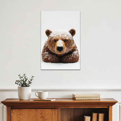 Ours, art mural sur toile, grizzly brun, impressions sur la faune, art mural de la forêt, affiche sur toile pour salon, chambre à coucher, bureau, salle de bain, décoration intérieure, 12 po x 16 po