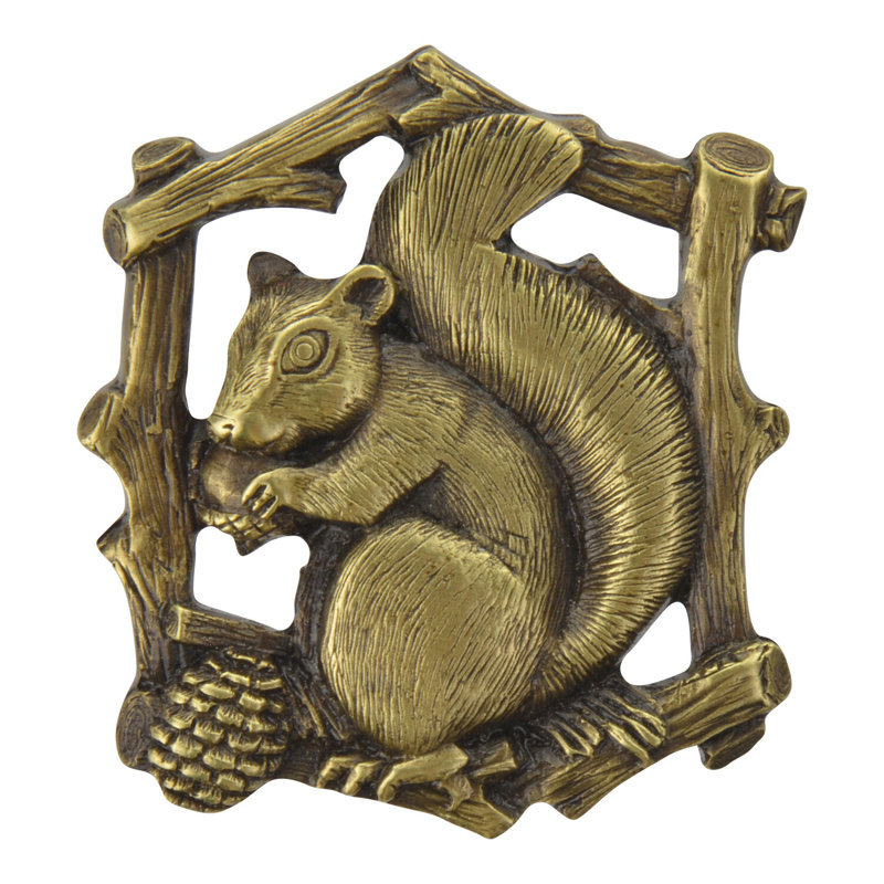 Great Outdoors Novelty Knob, Antique Brass, Right Side