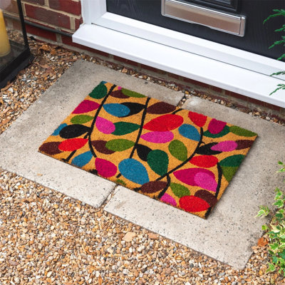 Non-Slip Floral Doormat