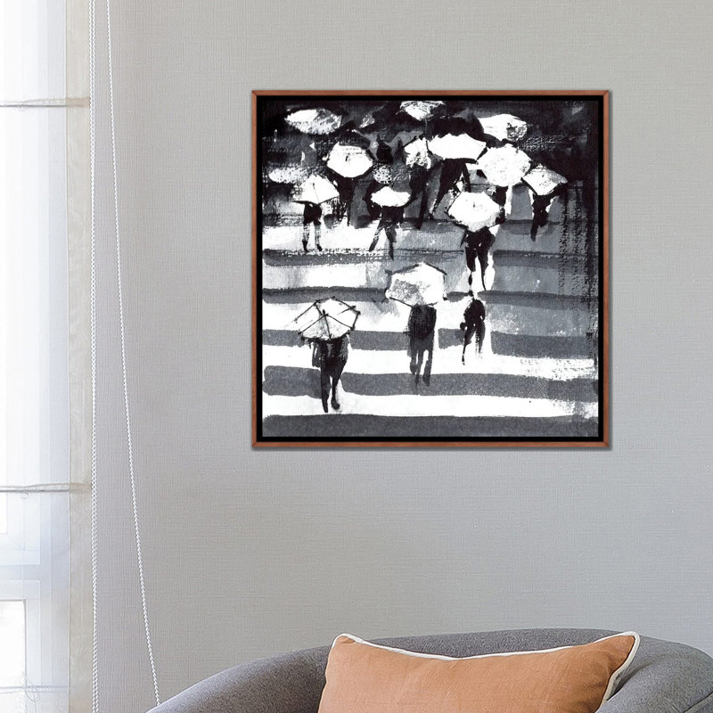 Under Protection - Reproduction d'art murale - Toile tendue, 26 po x 26 po, Toile avec cadre, Brun