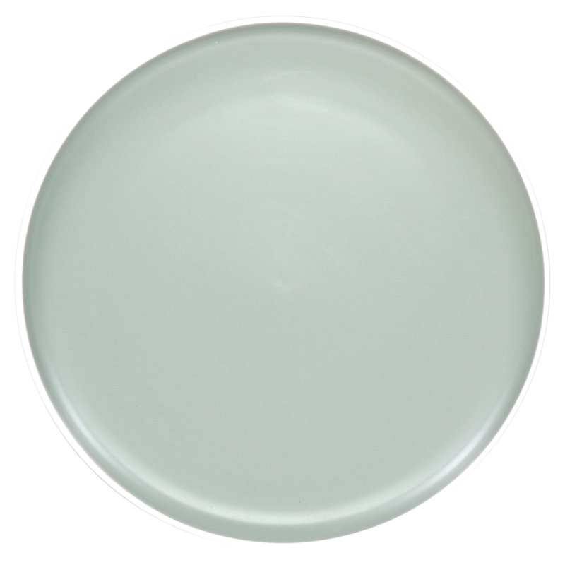 Sage and White Ceramic 12-Piece Dinnerware Set, Service for 4