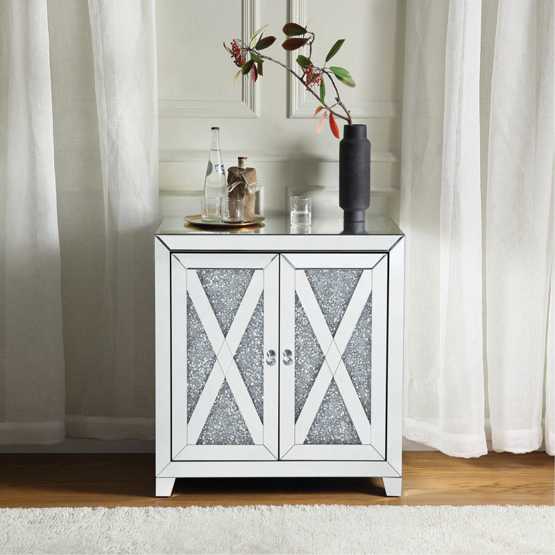 Console avec miroir et faux diamants