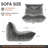 Armless Lazy Sofa Bean Bag Floor Chair - Soft Dutch Velvet Upholstery - Fun Design for Living Room-1297605051