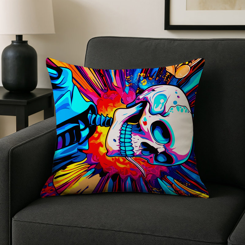 Color Cyclone Indoor And Outdoor Pillow, Square 16"