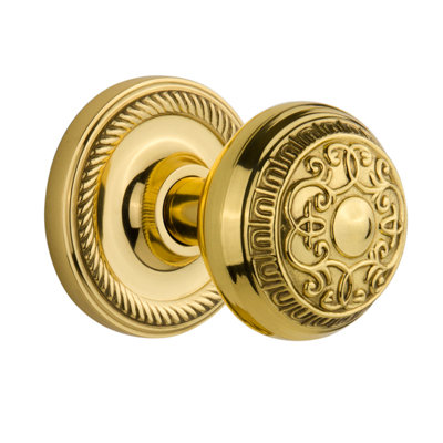 Rope Rosette with Egg & Dart Door Knob