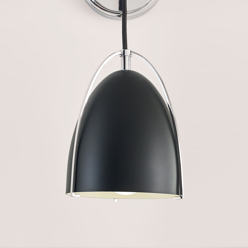 Norman 1 - Light Bath Sconce, Chrome, No, Steel Midnight Black 