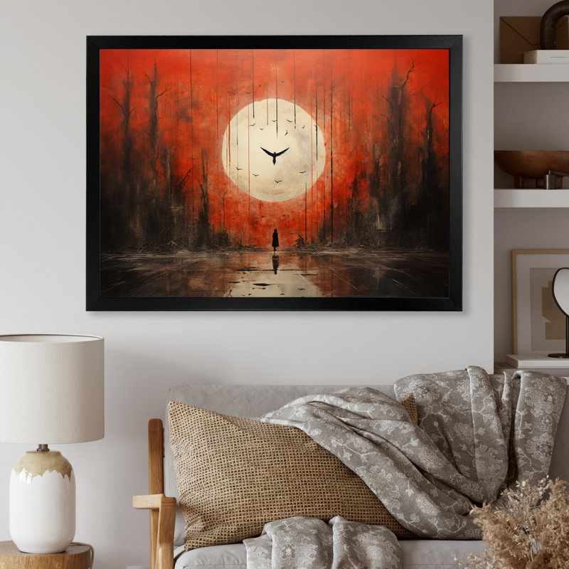 «Coral Black Mexico Art the Fall VI», reproduction sur toile, Cadre simple noir, H 24 po x l 32 po x P 1 po