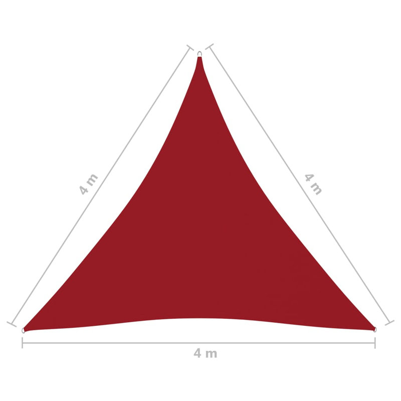 Naplate Triangle Shade Sail, 4m x 4m x 4m, Dark Green