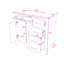 Chic 36-inch Bathroom Vanity with Ceramic Sink, Soft-Close Doors Cabinet and 4 Drawers-1584167780