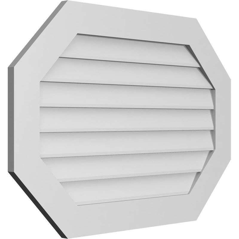 Évent horizontal gondole allongé en surface octogonal Signature, H 26 po x l 38 po x P 1 po