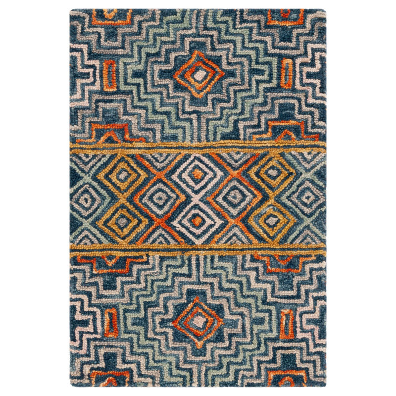 Deyoung Hand Tufted Cotton Geometric Rug, Rectangle 2' x 3'