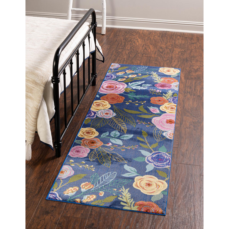 Floral Indoor Rug, Runner 2' x 6'