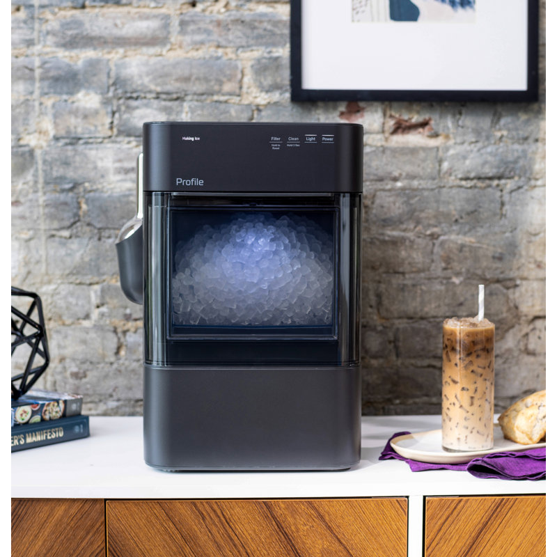 GE-Profile-Opal-2-0-Ultra-Nugget-Ice-Maker-with-Scale-Inhibiting-Filter-XPIO23SWBB, Black