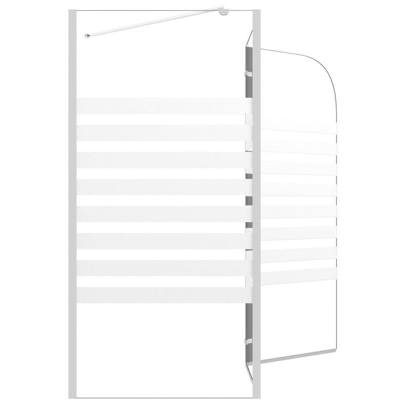 Porte de douche pliante en verre trempé VidaXL, Blanc