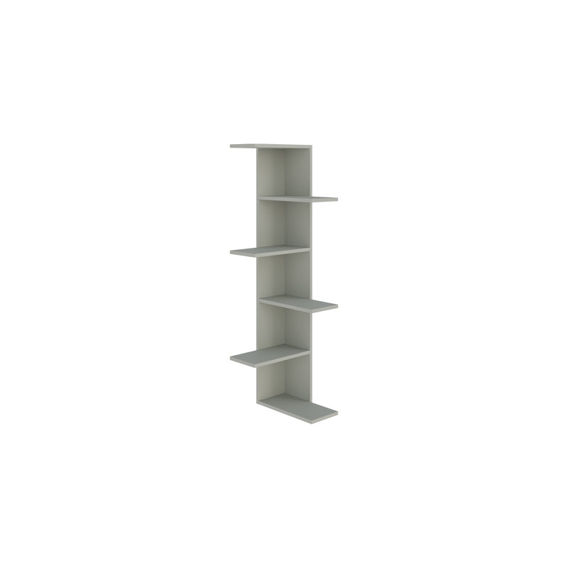 Saso Corner Bookcase 5-Tier Storage Unit, Ash Green