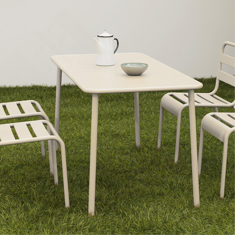Longue table de salle à manger d'extérieur Villa Courtyard, Beige