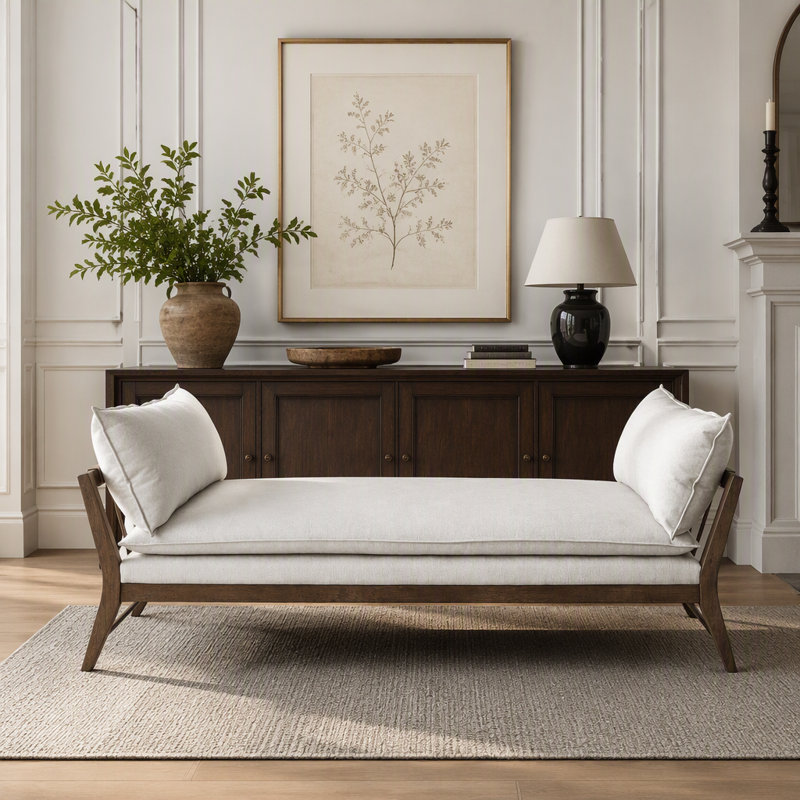 Daybed W/ Leather Strap Detail