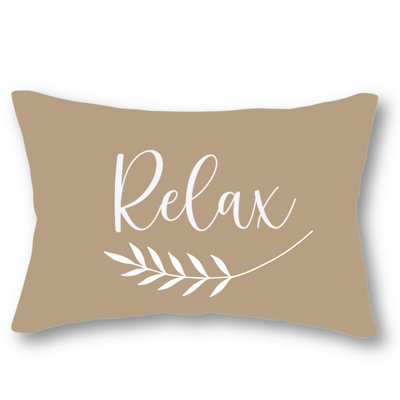 Relax - Decorative Pillow Cover With Elegant Typography Indoor / Outdoor Pillow