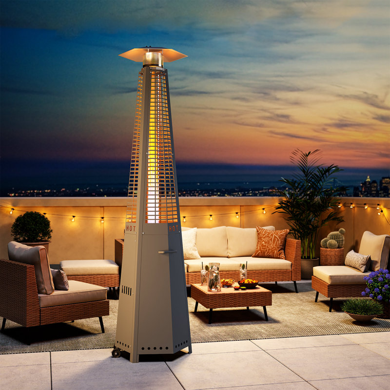 Chauffe-terrasse extérieur au propane 48 000 BTU, Noir