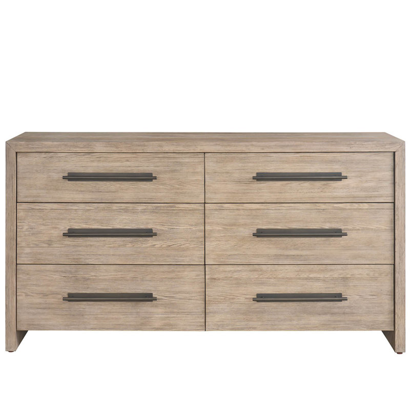Commode à 6 tiroirs l 68 po Baxley, Brun