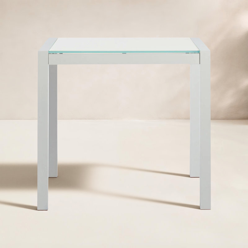 Skiff Outdoor Dining Table, White, 35" D x 35" L