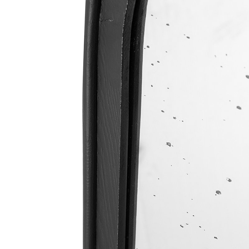 Miroir en bois manufacturé, 41.9" x 22.8", Black