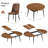 9-Piece Extendable Wood Dining Set-1157174763-1157174772