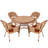 4 - Person Patio Dining Set with Round Table , Cushions Included-12655415-12638217