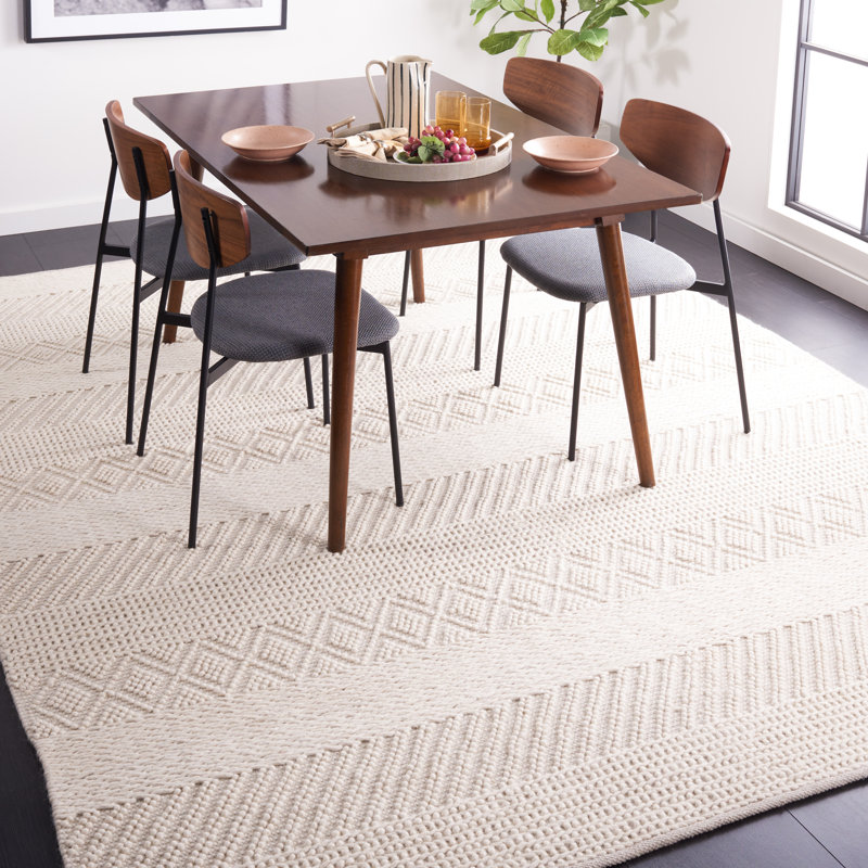Natura Hand Woven Wool Solid Color Rug, Rectangle 8' x 10'