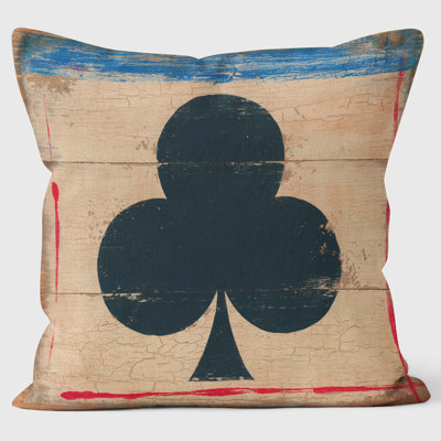 Clubs Pack of Cards - Martin Wiscombe Cushion