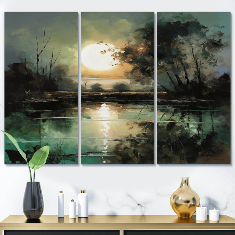 Lockesburg - ensemble de reproduction d'art sur toile Lakehouse, H 40 po x l 60 po x P 1 po