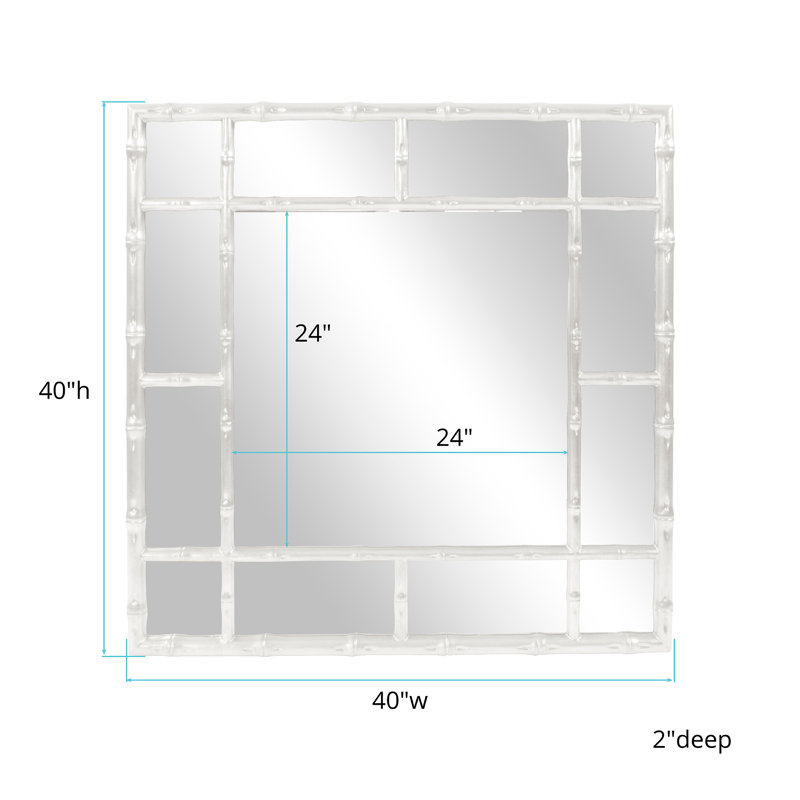 Miroir d'appoint sans cadre Eile, Blanc