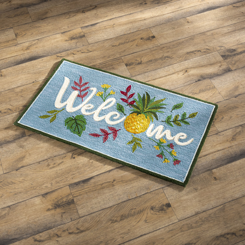 Adymn Hand Hooked Indoor / Outdoor Rug, Rectangle 2' x 4'